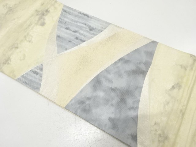 JAPANESE KIMONO / ANTIQUE FUKURO OBI / SILK / WOVEN ABSTRACT PATTERN